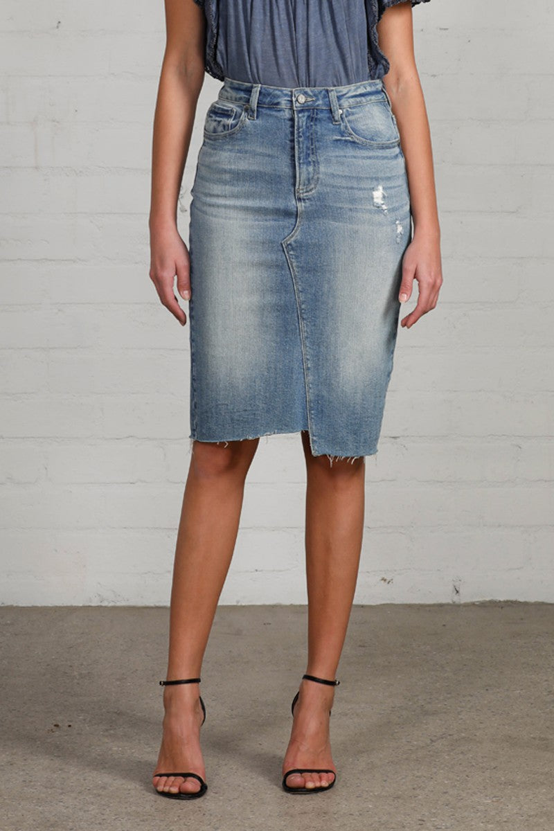 Pencil Denim Skirt