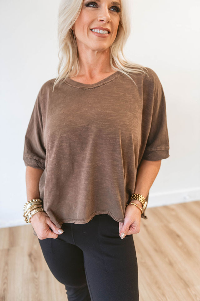 Half Sleeve Boxy Crop Top