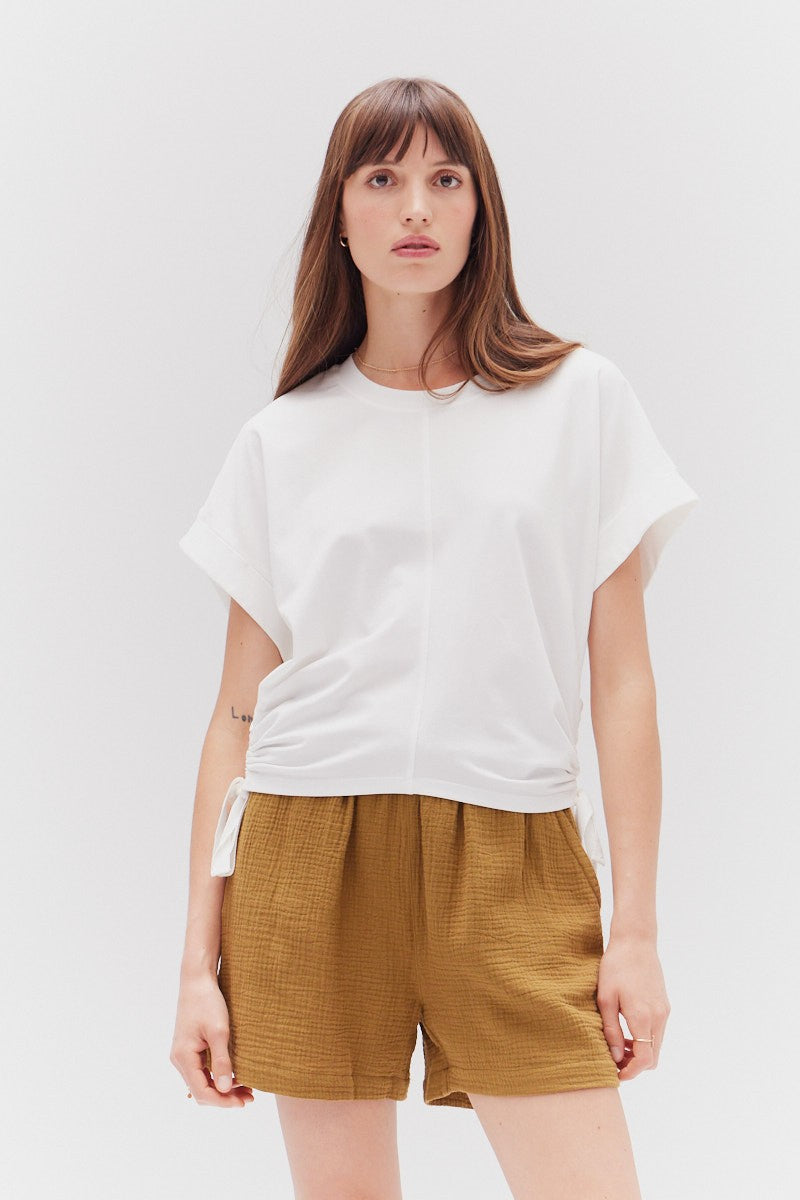 White Side Scrunch Tee