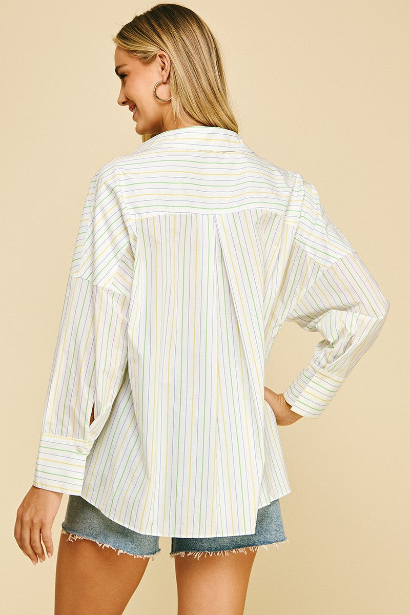 Striped V-Neck