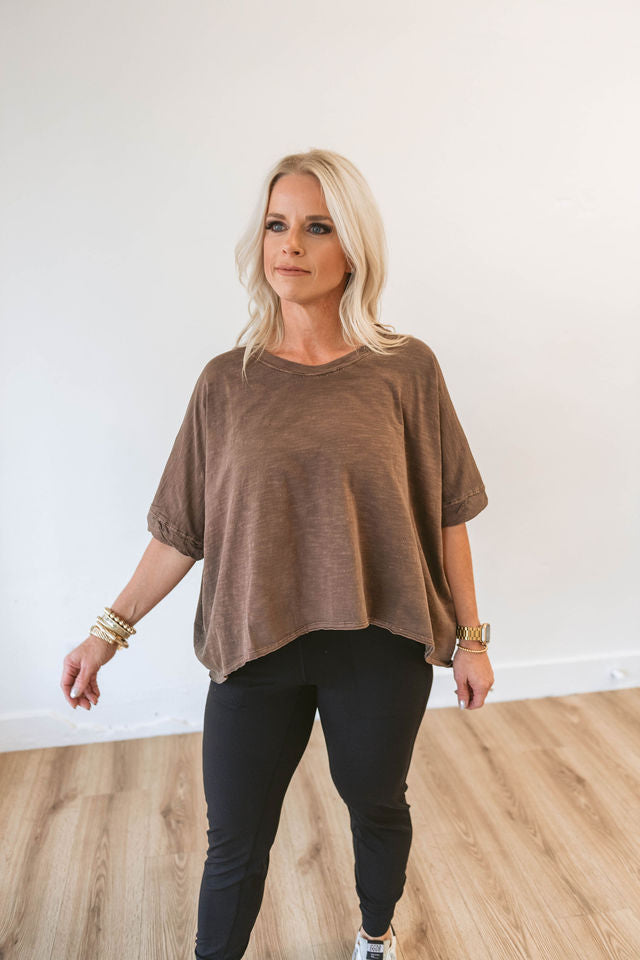 Half Sleeve Boxy Crop Top