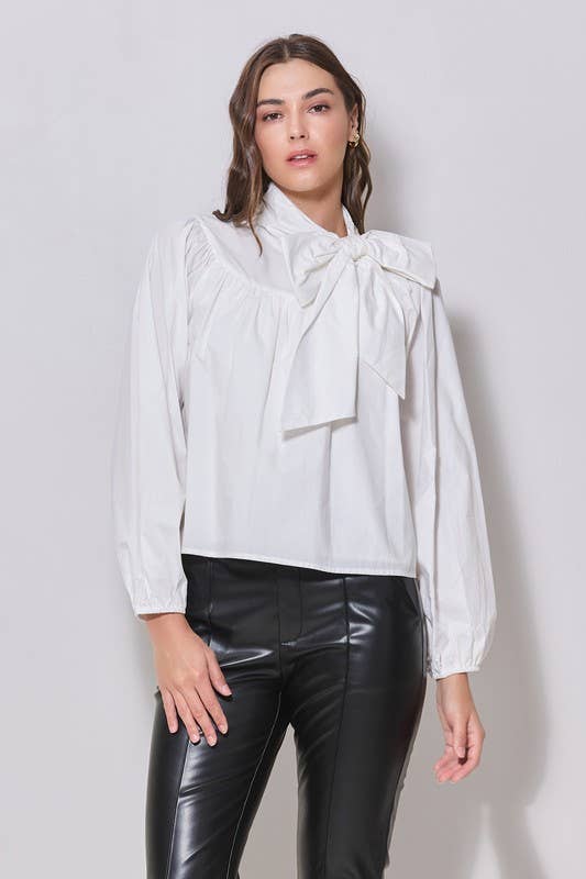 Bow-Tie Neck Blouse