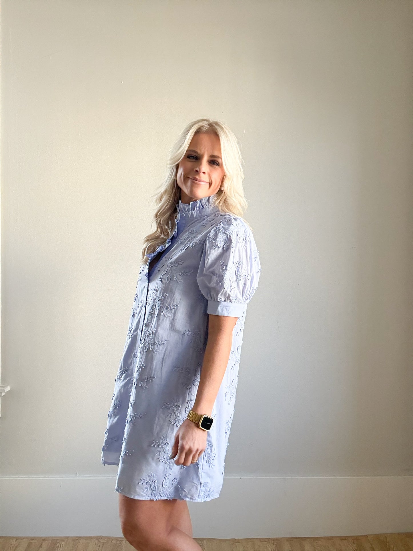 Periwinkle Embroidered Dress